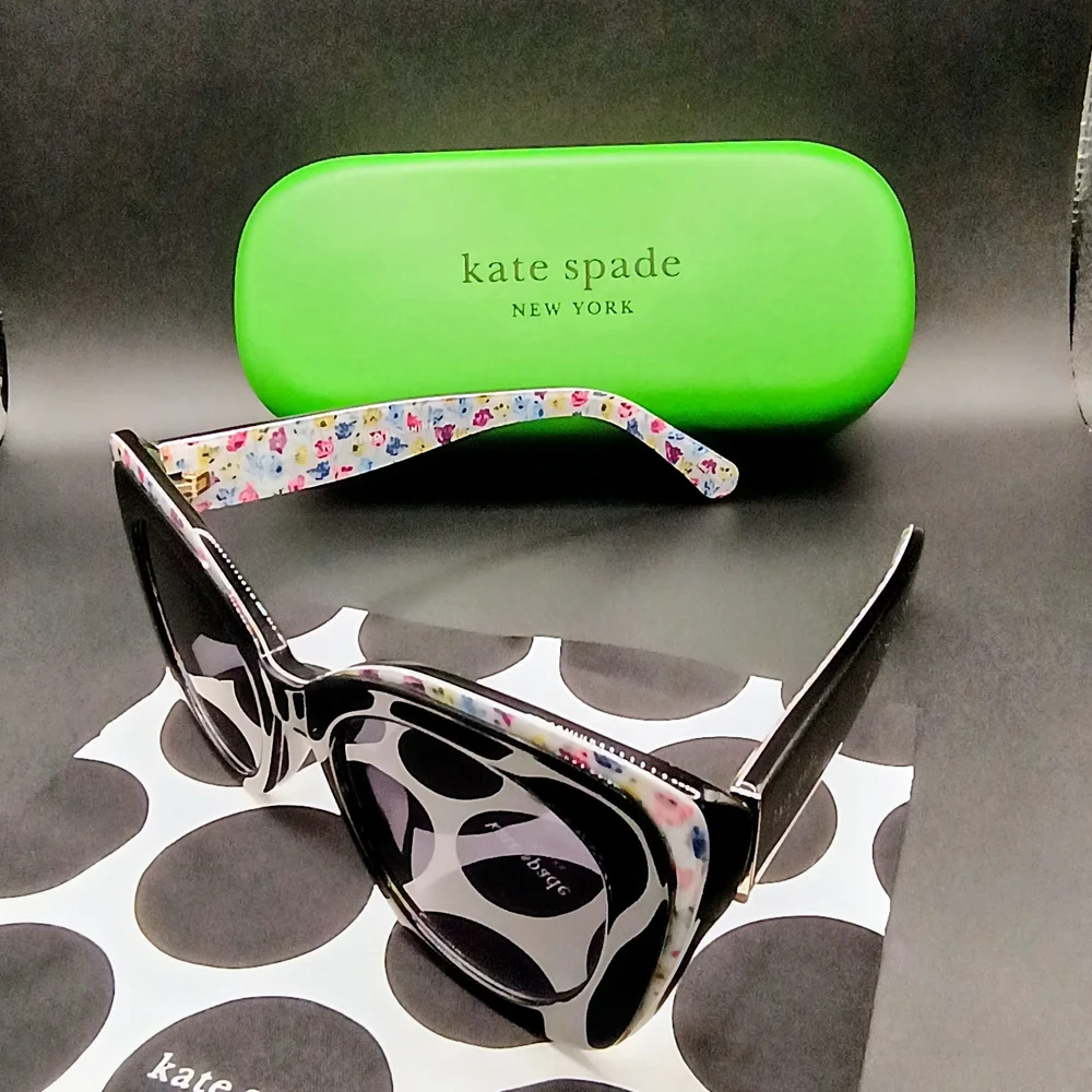 Kate Spade Black and Colorful Cat-Eye Sunglasses